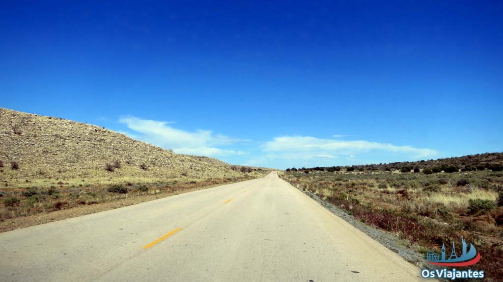 Na estrada a caminho do Grand Canyon West - Detalhe para o deserto